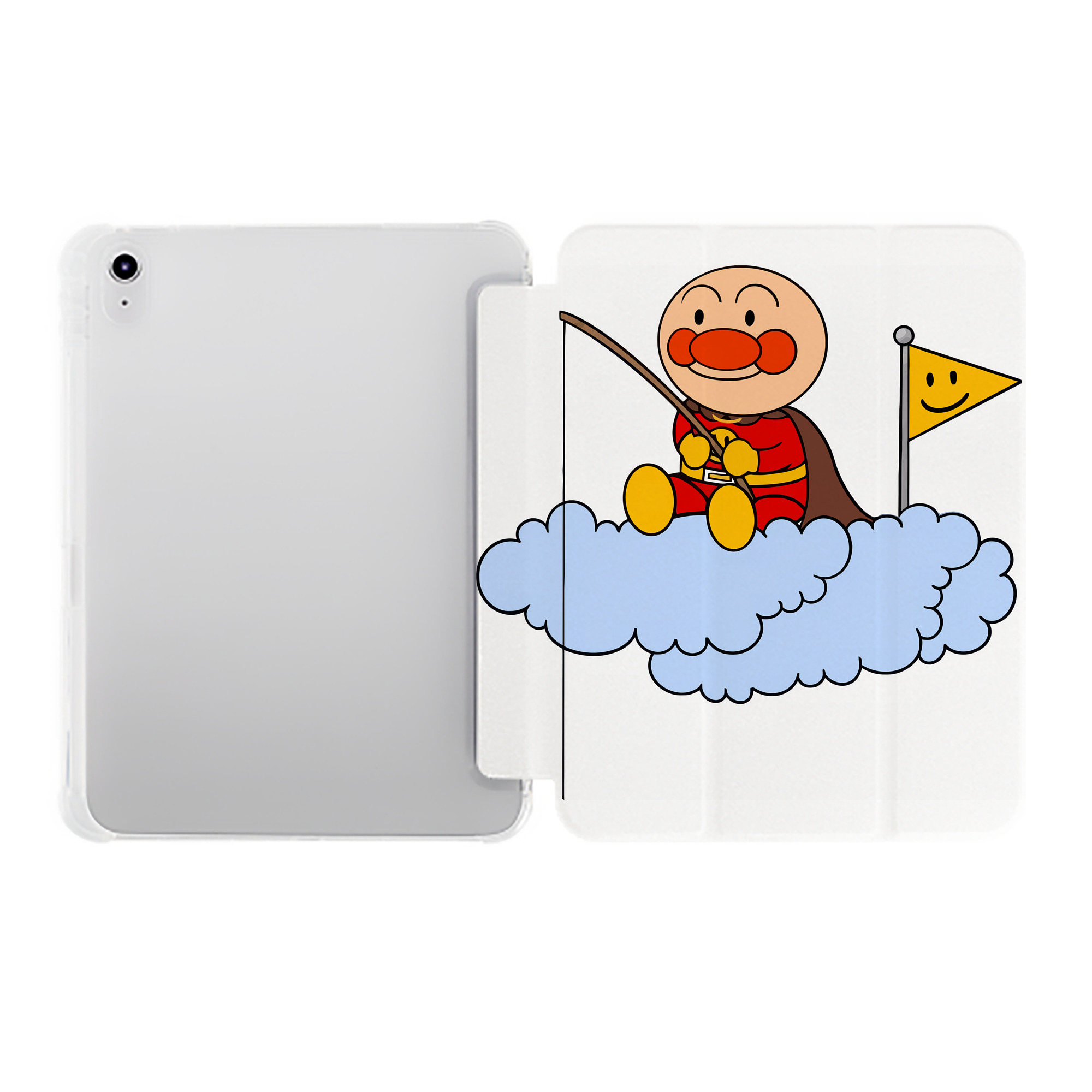 （画像用） アンパンマン Anpanman IPad ケース ペン収納付き 三つ折りスタンド PUレザー×シリコン 対応機種9.5/10.5/10.9インチ